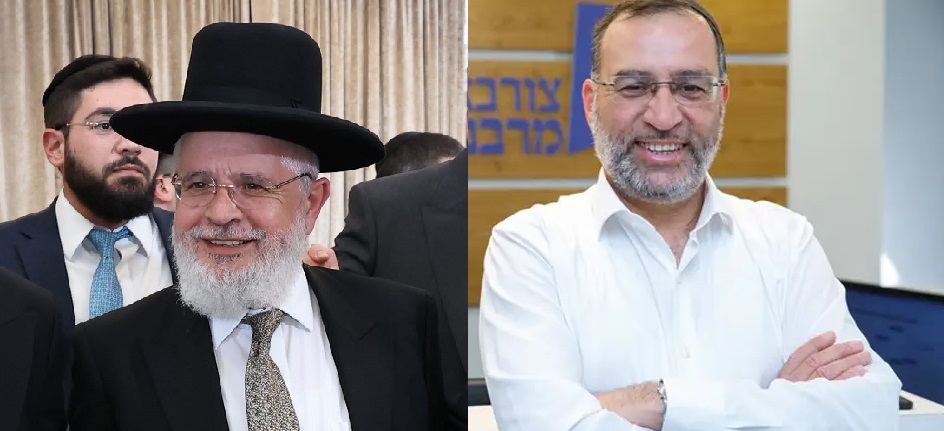 הרבנים בן ציון אלגאזי וזבדיה כהן. קרדיט צילומים: משה חזן ולירון מולדבן