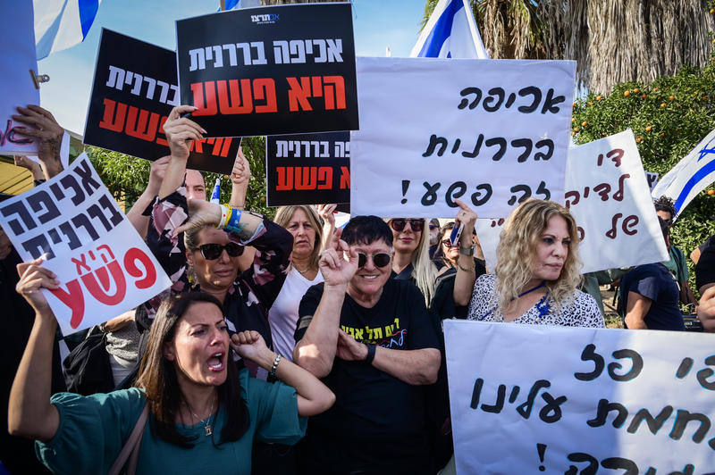 שפי פז מגיעה עם תומכיה לכלא 'נווה תרצה' לרצות מאסר בגין ונדליזם. קרדיט: אבשלום ששוני \ פלאש 90