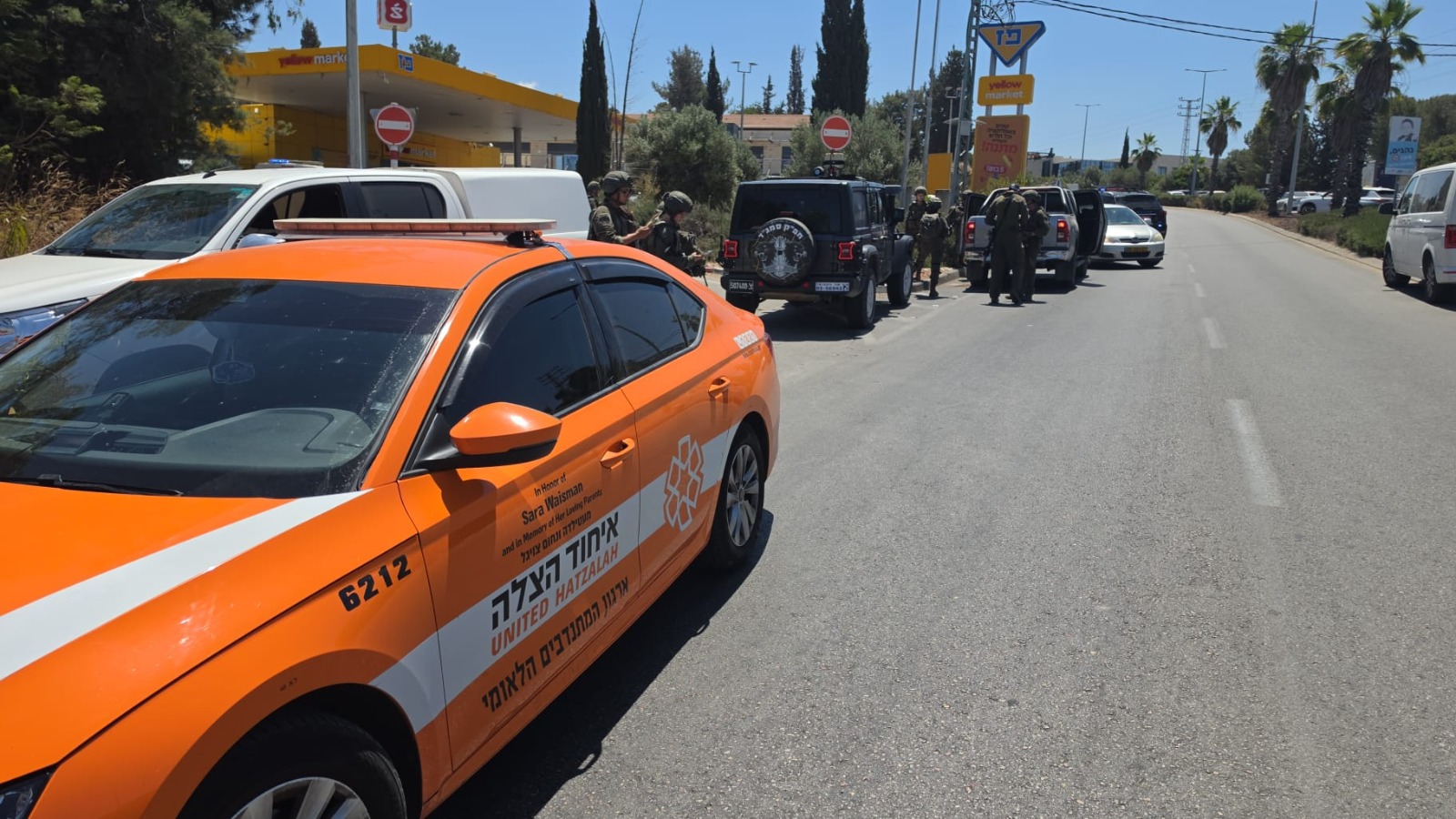 מאחת הזירות בסמוך לכוכב יאיר - צילום דוברות איחוד הצלה