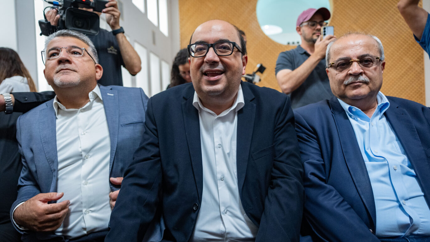 לא היתה שום דרך להכשיר את ריצתו, אז בג"ץ בחר בחרפה ונתן לו פתח מילוט. סמי אבו שחאדה בדיון לפסילתו. צילום: יונתן זינדל, פלאש 90